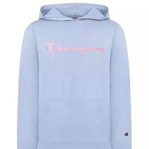 CHAMPION Big Signature Hooded Long Sleeve T-Shirt large, sweater